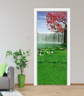 £71.73 • Buy 3D Lawn Falls 183 Door Wall Mural Photo Wall Sticker Decal Wall AJ WALLPAPER AU