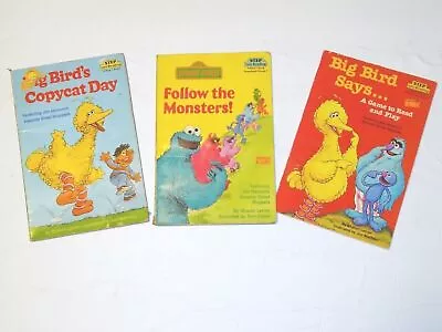 Lot Of 3 Vintage Sesame Street   Step Into Reading  Books. • $9.89