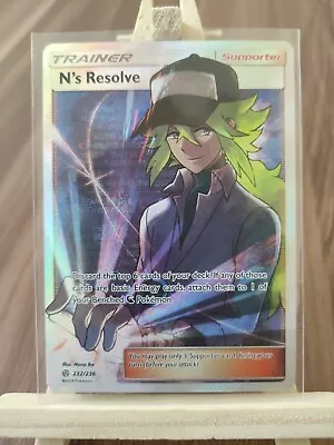 N's Resolve 232/236 Cosmic Eclipse Full Art Trainer Ultra Rare Pokemon Card New • $61