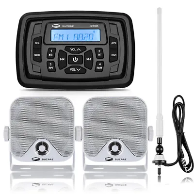 Marine Stereo Sound System Receiver Waterproof IP66 FM AM Radio For ATV UTV • $93.99