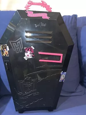 Monster High Fangtastic Coffin Locker 19.5  Storage Carry Case W Mirror Inside • $23.99