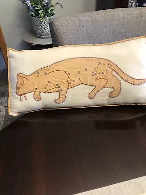 Vintage Cat Kittens Throw Pillow Kitsch Catlady Cottage Granny Cut Out  #9 • $25