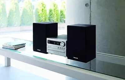 Panasonic Mini-component CD Stereo System SC-PM250-S Silver USB Memory Bluetooth • $179.99