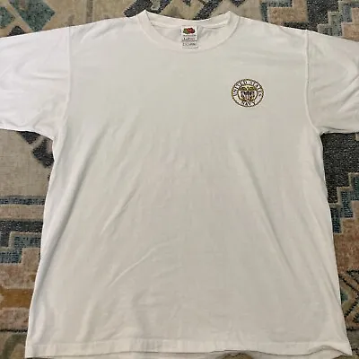 VINTAGE US Navy Shirt Adult White Short Sleeve Size Large Embroidered • $22