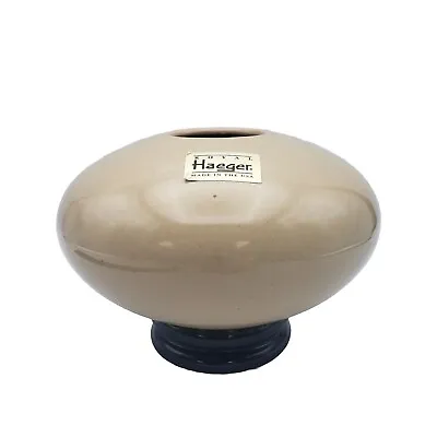 Haeger Pottery Pedestal Orb Round Mushroom Vase Postmodern MCM 2003 Rare Form • $30