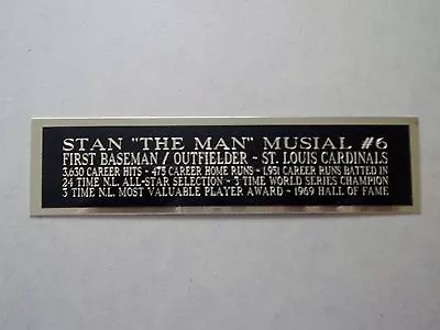 Stan Musial Cardinals Autograph Nameplate For A Baseball Jersey Case 1.5 X 8 • $7.50