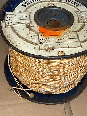 Spool Of 1946 Western Electric 22ga CLOTH 2-Wire / Orange -OrangeWHITE For 555 • $750