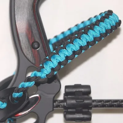 Neon Turquoise And Black Bling Sling Archery Bow Wrist Sling FREE SHIPPING • $14.50