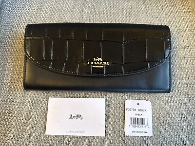 COACH Black Leather Purse RRP £325 • £125