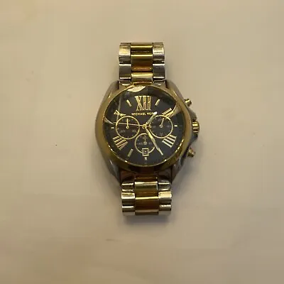 Pre-owned: Michael Kors Unisex Bradshaw Chronograph Watch. Gold/Silver.. MK 5976 • £40