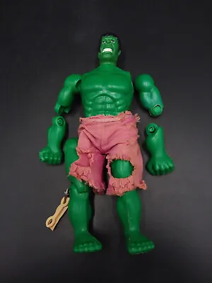 Vintage 1974 Incredible Hulk 7  Mego Action Figure WGSH *battle Damaged* Marvel • $39.95