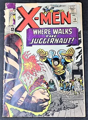 1965 X-Men #13 Comic Book - Marvel - Juggernaut - Paper Loss - Vintage • $71.99