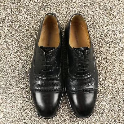 Magnanni Dress Shoes Leather Cap Toe Oxford Black Mens 9 EU 42 • $69.99