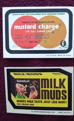 1974 Topps Wacky Packages Milk Muds And Mustard Charge • $1