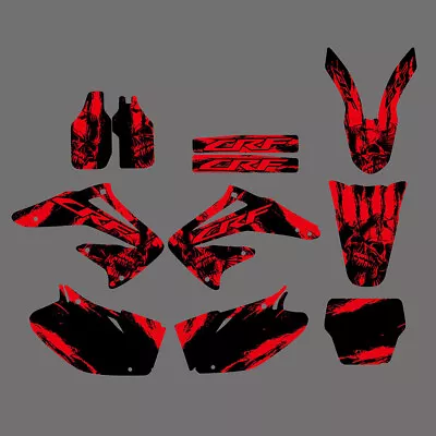 Team Graphics Decals Stickers Kit For Honda CRF 450R CRF450R 2002-2004 Black/Red • $54.99