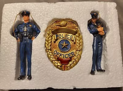 Vanmark Blue Hats Of Bravery Police Ornaments Set Of 3 • $31.99