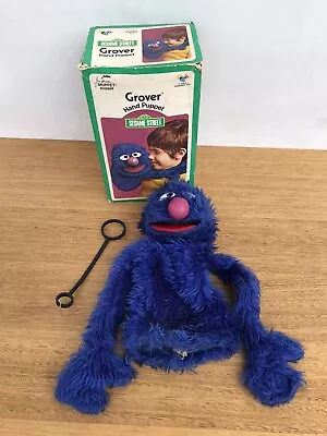 Vintage 1973 Jim Henson Grover Hand Puppet Muppets Sesame Street With Box & Wand • $799