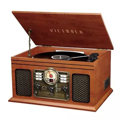 Victrola Classic Turntable 6-in-1 Nostalgic Bluetooth Record Player Mahogany • $299.95