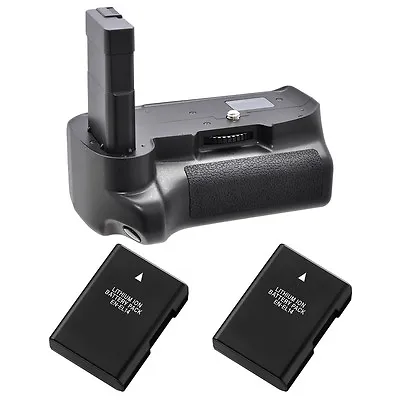 Pro Series Battery Grip For Nikon D3200/D3300 + 2x EN-EL14 Li-Ion Battery • $50.30