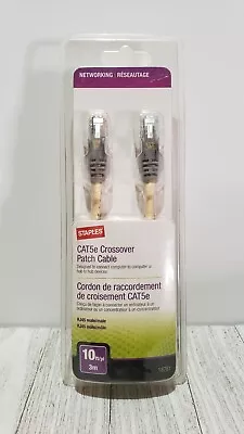 $6.89 • Buy Staples CAT5e Crossover Patch Cable RJ45 Male Connectors 10 Ft. Yellow 18781 New