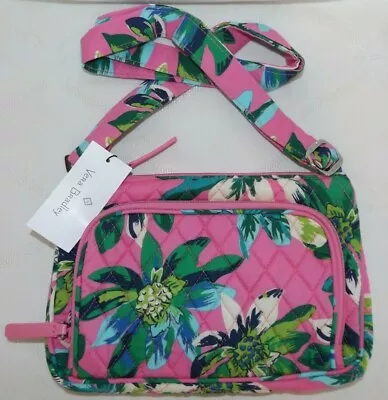 VERA BRADLEY Little Hipster Crossbody Purse - Tropical Paradise Pink - NWT • $39.95