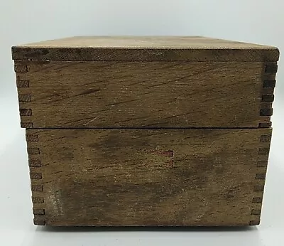 Vintage Weis Oak Dovetailed Recipe Index Card File Box Wooden Beautiful • $25.99