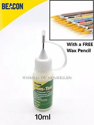 10ml Gem-Tac Glue For Applying Swarovski Crystals With Free 1 Wax Picker Pencil • $10.14