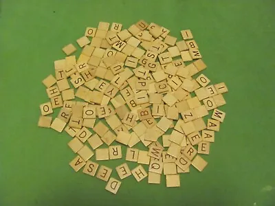 Vintage Lot Of 199 Smooth Scrabble Letter Wooden Tiles For Craft. • $14.95