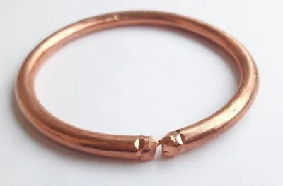Men Fashion- THICK Copper Pure Cratched Rounded Bracelet Cuff Kada Kadaa - • $8.09