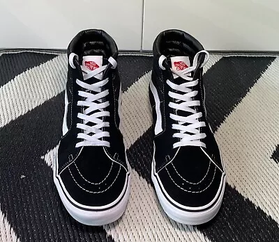 VANS SK8 Hi Casual Shoes High Top Canvas Skateboard Sneakers Old Skool - Bk/Wh • $50