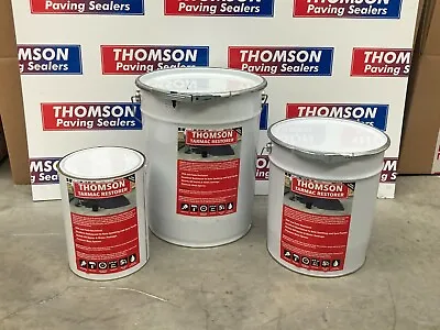 THOMSON Driveway BLACK Tarmac Paint Restorer Sealant Hard Wearing 5.10.20 Litre • £39.99