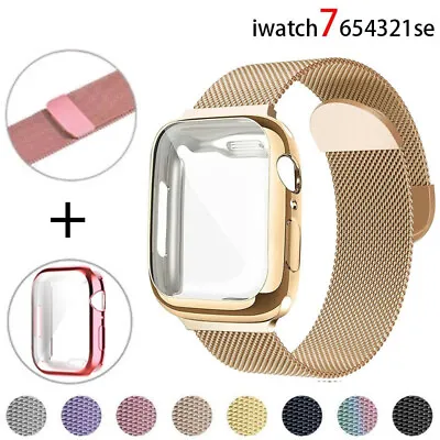 $18.99 • Buy Milanese Metal Loop Case For Apple Watch Series 8 7 6 5 4 3 21 SE 38/40/45m 49mm