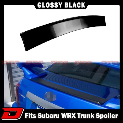 ! Fits 08-14 Subaru WRX 3rd 4D Under STI Look Trunk Lip Spoiler Glossy Black • $99