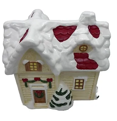 Omnibus / Fitz & Floyd 1990s Victorian Christmas House Cookie Jar • $59