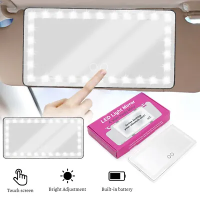 Car Sun Visor Vanity Mirror Rechargeable 60LEDs Light Makeup Mirror With 3 Modes • $22.69