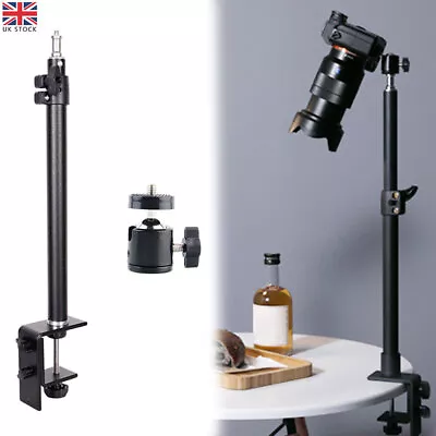 Adjustable Desk Table Mount Clamp For DSLR Camera Ring Light Camcorder UK • £14.58