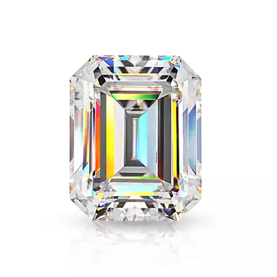 1.00 Ct To 5.00 Ct Colorless White Emerald Cut Loose Moissanite VVS1 For Jewelry • $43.40