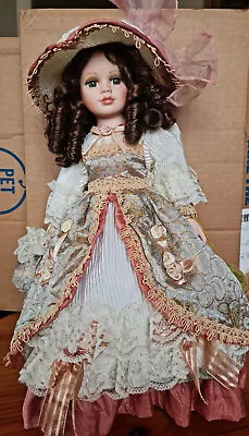 Homeart Bisque Porcelain Doll  Jennifer  French Nobility Daywear 40cm W/stand • $22