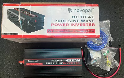 NOVOPAL 24 V Power Inverter Pure Sine Wave-2000 Watt 24V DC To 230V/240V AC • £169.99