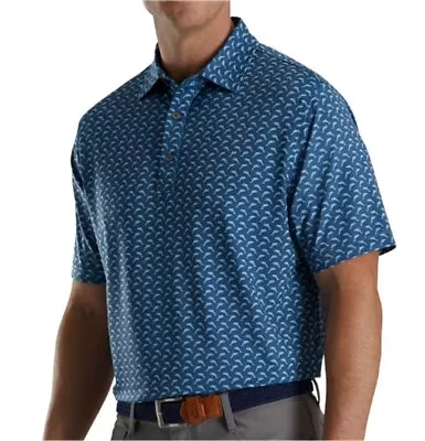 NWT FootJoy Leaping Dolphin Golf Polo Shirt Men's Size XL Color Blue #29568 B346 • $34.99