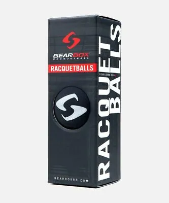 $9.99 • Buy New GEARBOX RACQUETBALLS - 3 BALL PACK - SLEEK BLACK AUTHORIZED DEALER 