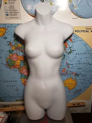 White Adult Hanging Female Mannequin Upper Body Hollow Torso Shirt Model Hanger • $20