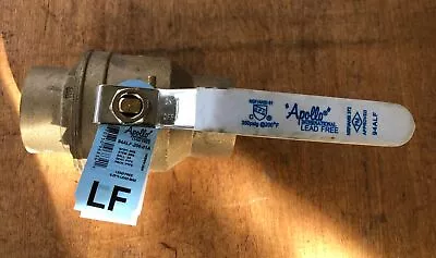 Apollo Valves 94ALF-208-01A 2” Sweat Brass Ball Valve Inline Full Flow Lead Free • $58.95