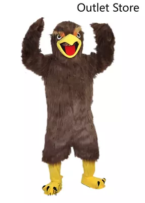 Halloween Cartoon Long Fur Eagle Mascot Costume Cosplay Party Dress Xmas Fursuit • £305.13