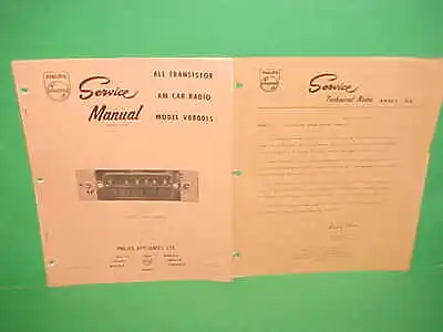 1969 Volvo 122s 142s 144s 145s 164 1800s Coupe Philips Am Radio Service Manual • $19.99