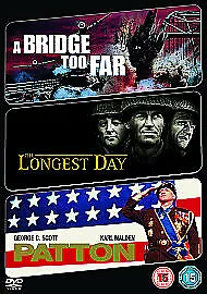 The Longest Day/A Bridge Too Far/Patton DVD (2009) John Wayne Martin (DIR) • £2.41
