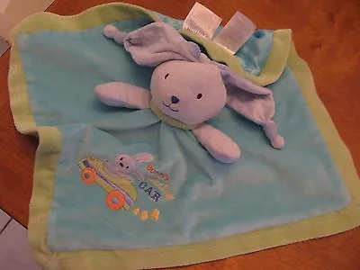 My First Snuggle Buddy Bunny Bunny's Racing Car Plush Rattle Security Blanket • $35.09