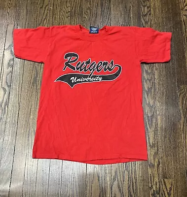 Vintage Rutgers University Tee Shirt Men’s Large Red • $14.99