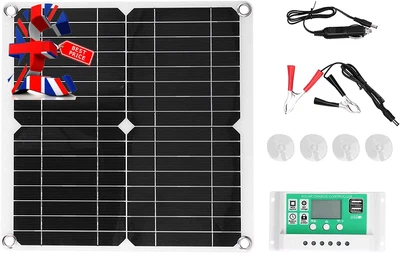 40W  18V  Solar  Panel  Kit  Multipurpose  Solar  Charge  Controller  Monocrysta • £59.99
