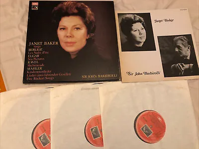 Janet Baker Sings Berlioz/ Elgar/ Ravel/ Mahler Boxset 3LP Vinyl EX • £16